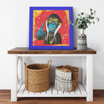 Ghetto Monkey Printed Illusion Frame Blue