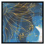 Gold Flower Wood Frame