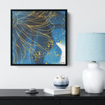 Gold Flower Wood Frame