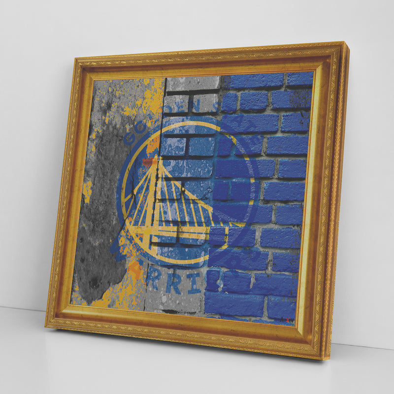 Golden State Warriors Printed Illusion Frame Gold
