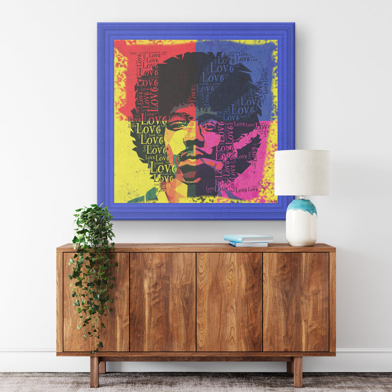 Hendrix In Love Printed Illusion Frame Blue
