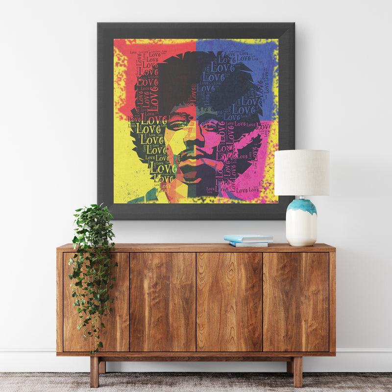 Hendrix In Love Printed Illusion Frame Black