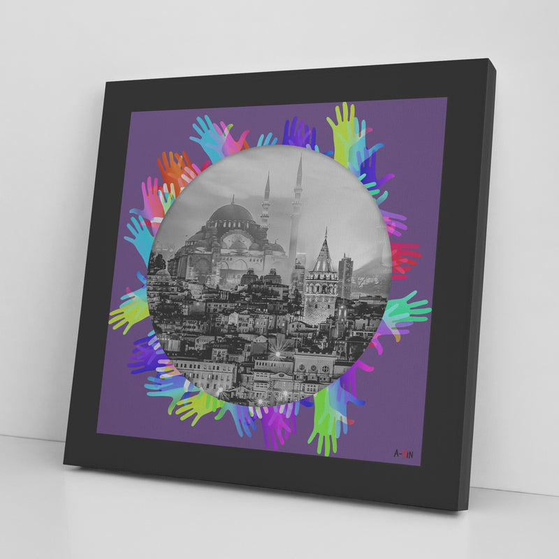Instanbul Printed Illusion Frame Black