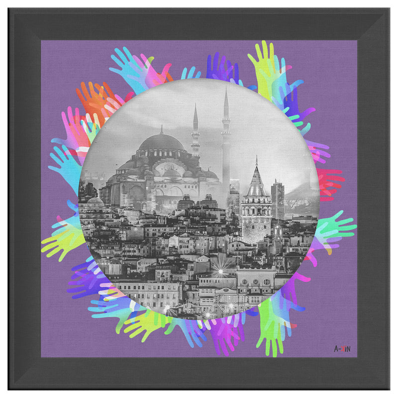 Instanbul Printed Illusion Frame Black