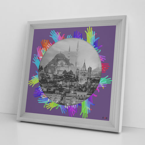 Instanbul Printed Illusion Frame White