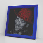 J Wayne Color Printed Illusion Frame Blue