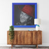 J Wayne Color Printed Illusion Frame Blue