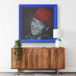 J Wayne Color Printed Illusion Frame Blue