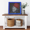 J Wayne Color Printed Illusion Frame Blue