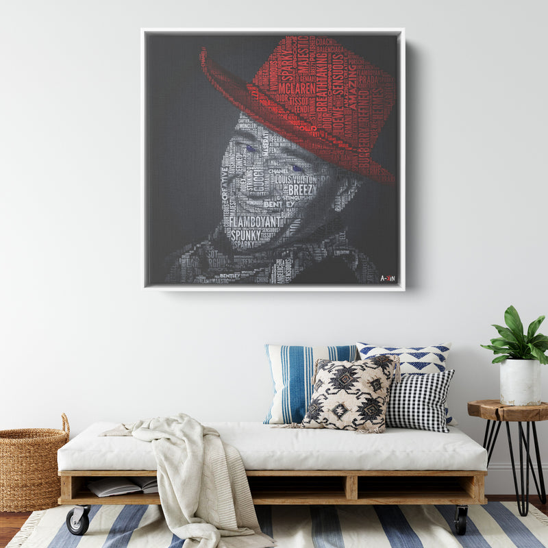 J Wayne Color Wood Frame