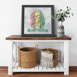 Just Relax Printed Illusion Frame Black
