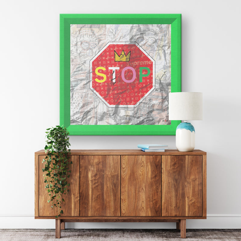 King Stop Printed Illusion Frame Green