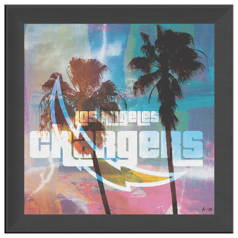 Los Angeles Chargers Printed Illusion Frame Black