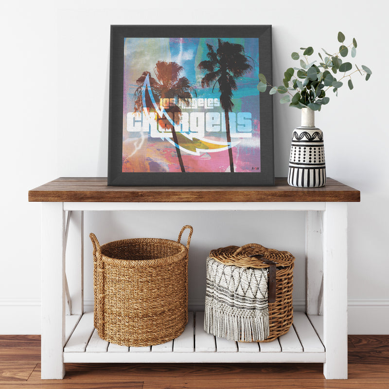 Los Angeles Chargers Printed Illusion Frame Black
