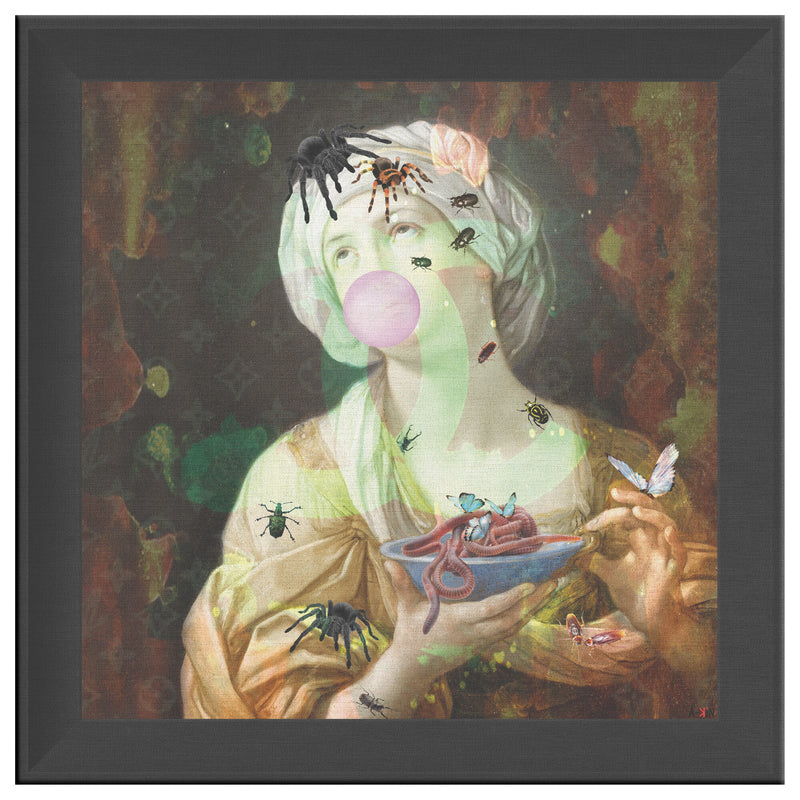 Lunch Time Printed Illusion Frame Black