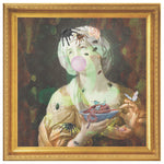 Lunch Time Printed Illusion Frame Gold