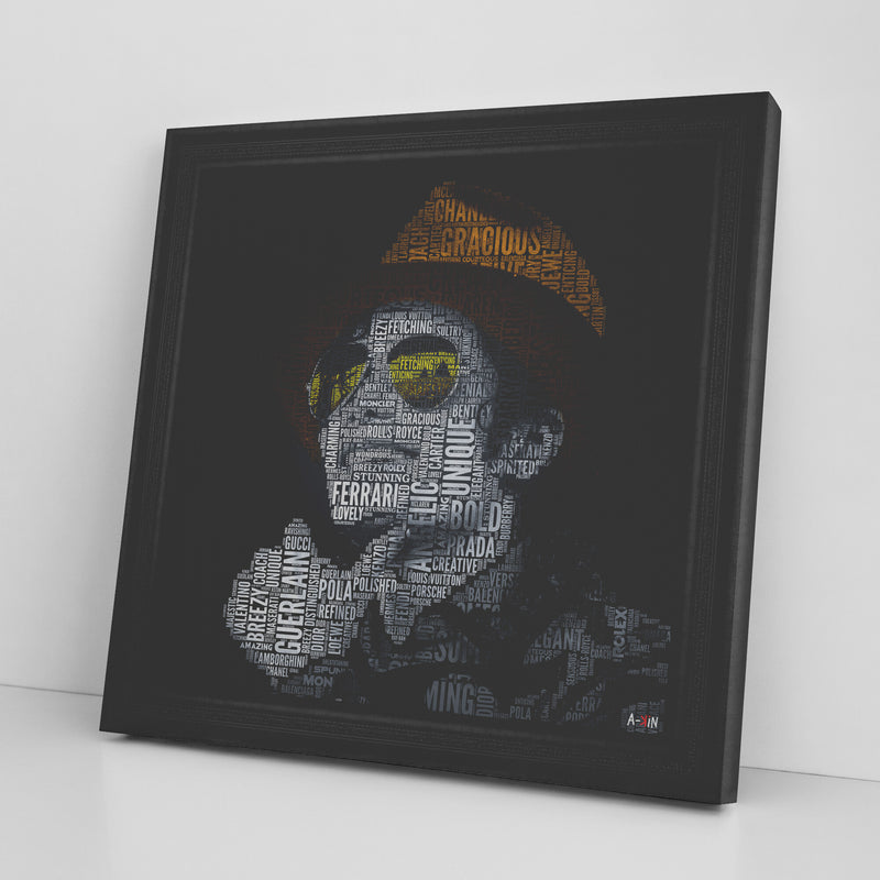 M Jackson Printed Illusion Frame Black