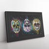 Melting Skulls Printed Illusion Frame Black