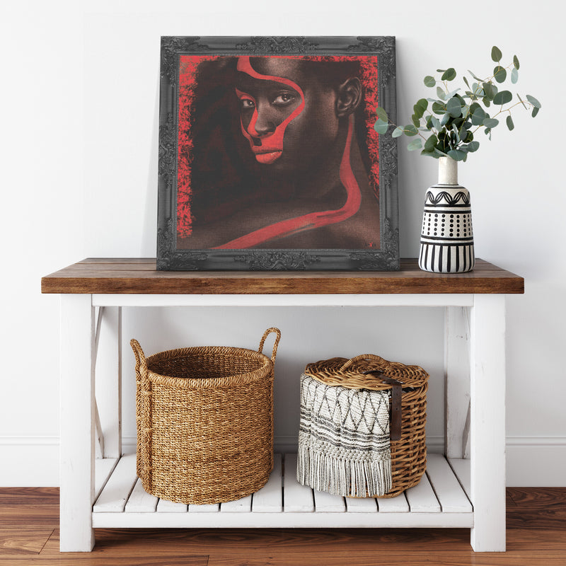 Milan Printed Illusion Frame Black