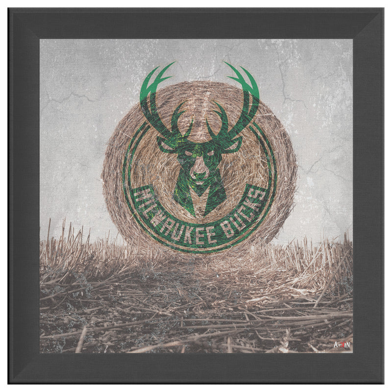 Milwaukee Bucks Printed Illusion Frame Black