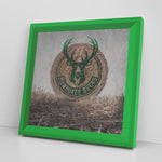 Milwaukee Bucks Printed Illusion Frame Green