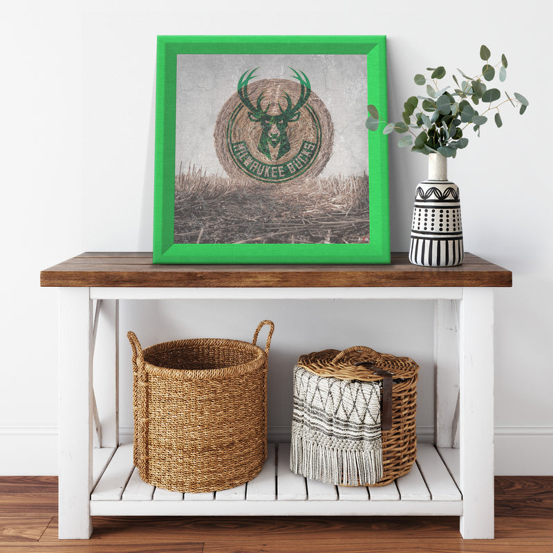 Milwaukee Bucks Printed Illusion Frame Green