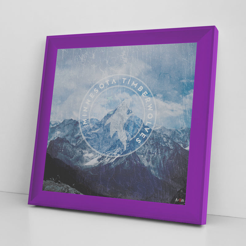 Minnesota Timberwolves Printed Illusion Frame Purple