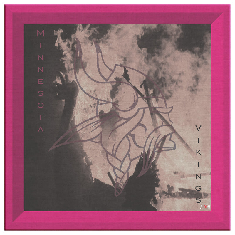 Minnesota Vikings Printed Illusion Frame Pink