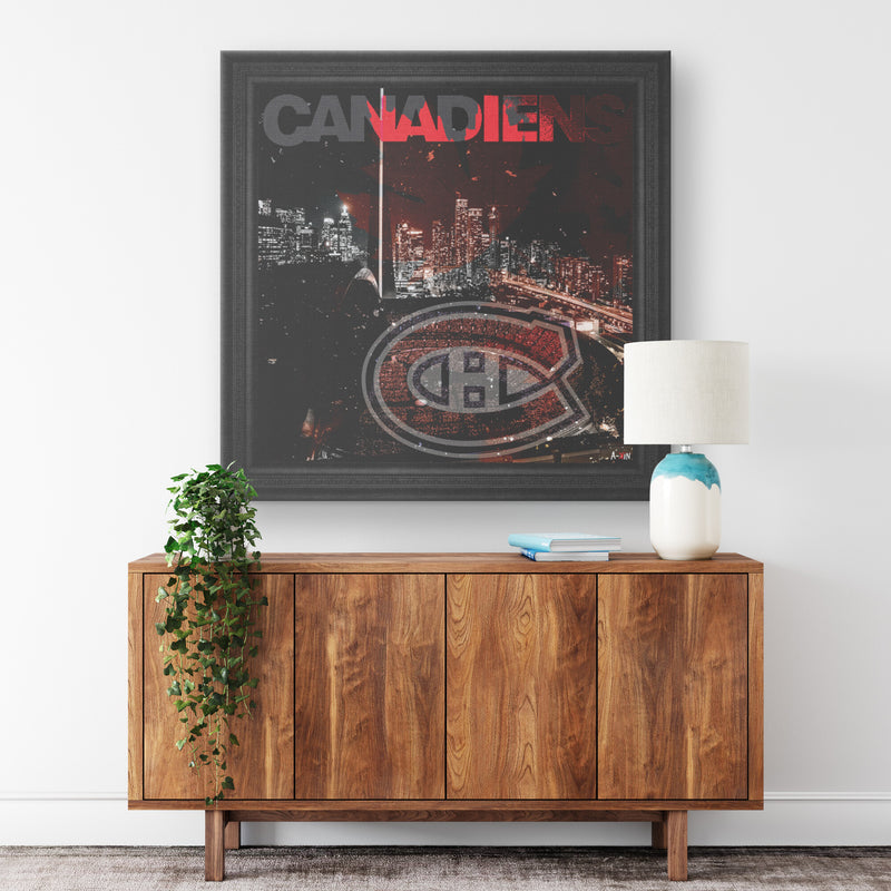 Montreal Canadiens Printed Illusion Frame Black