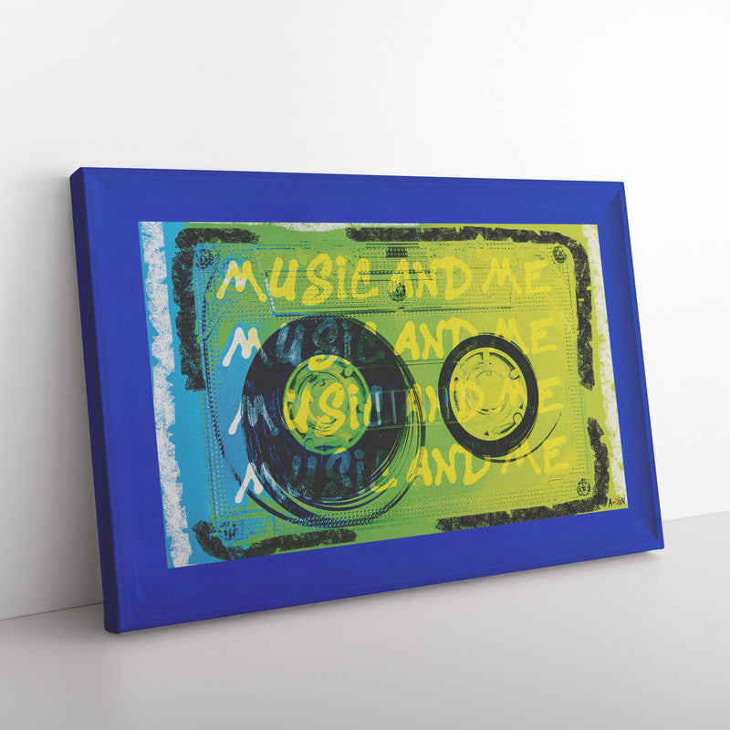 Music And Me Printed Illusion Frame Blue