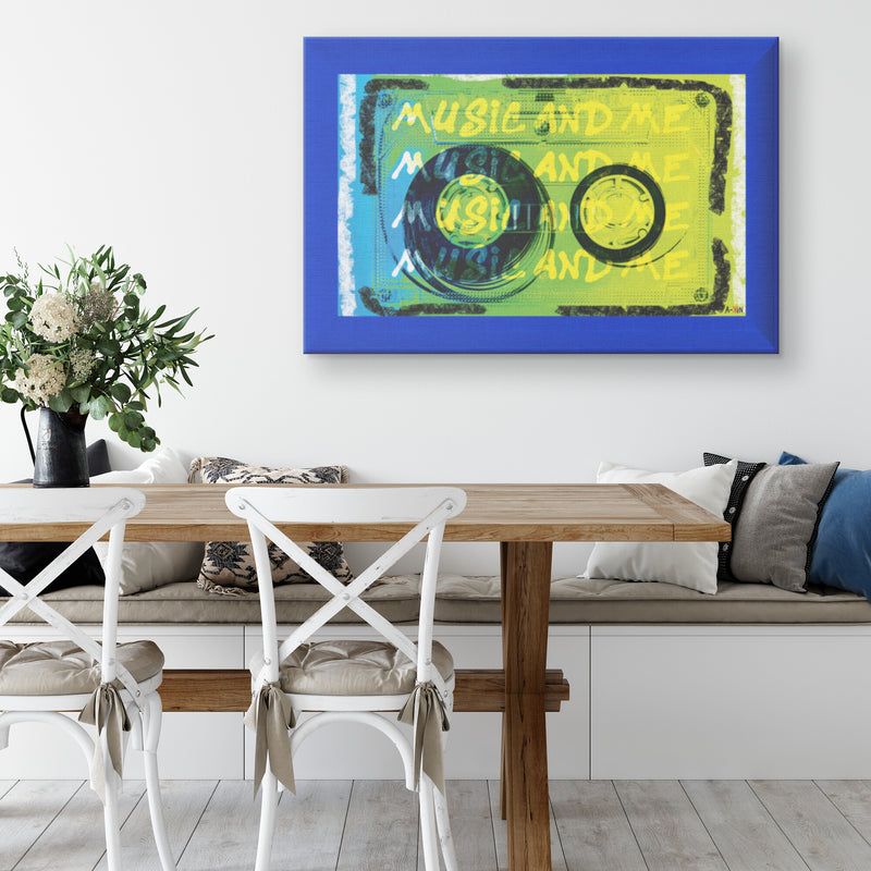 Music And Me Printed Illusion Frame Blue