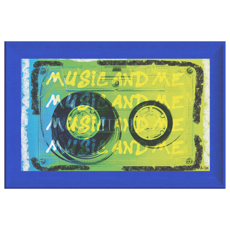 Music And Me Printed Illusion Frame Blue