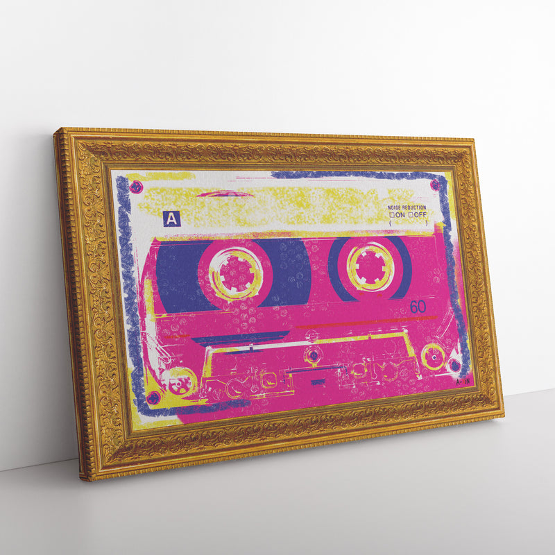 Music In Pink Printed Illusion Frame Gold