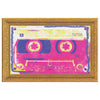 Music In Pink Printed Illusion Frame Gold