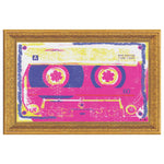 Music In Pink Printed Illusion Frame Gold