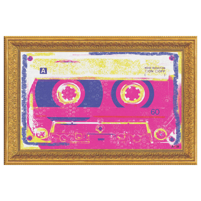 Music In Pink Printed Illusion Frame Gold