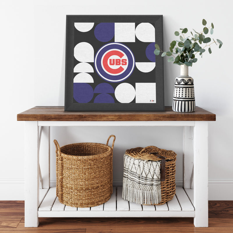 NY Cubs Printed Illusion Frame Black