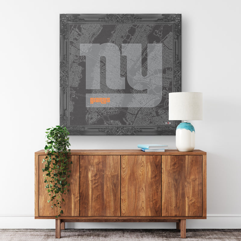 NY Giants Printed Illusion Frame Black
