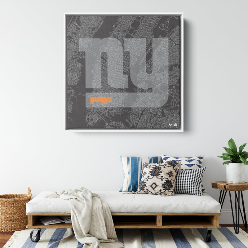 NY Giants Wood Frame