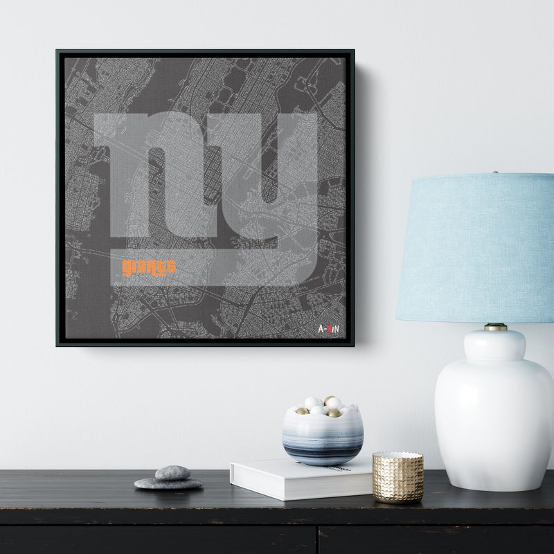 NY Giants Wood Frame