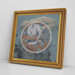 NY Islanders Printed Illusion Frame Gold