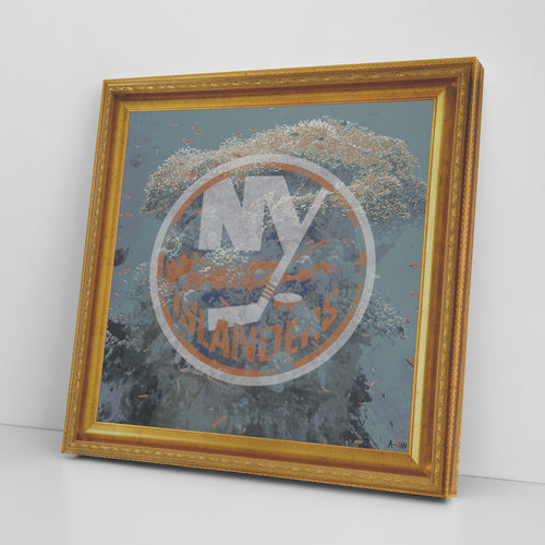 NY Islanders Printed Illusion Frame Gold