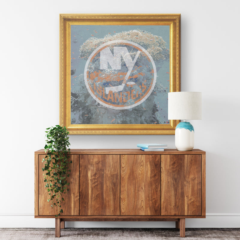 NY Islanders Printed Illusion Frame Gold