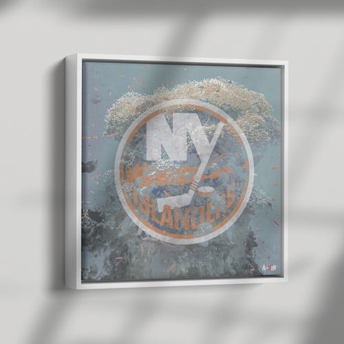 NY Islanders Wood Frame
