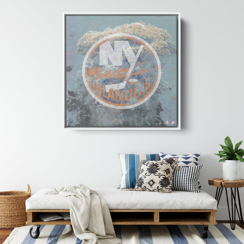 NY Islanders Wood Frame
