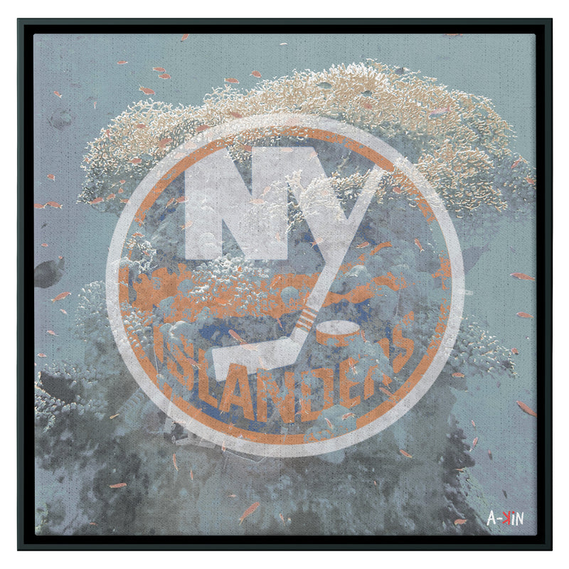 NY Islanders Wood Frame