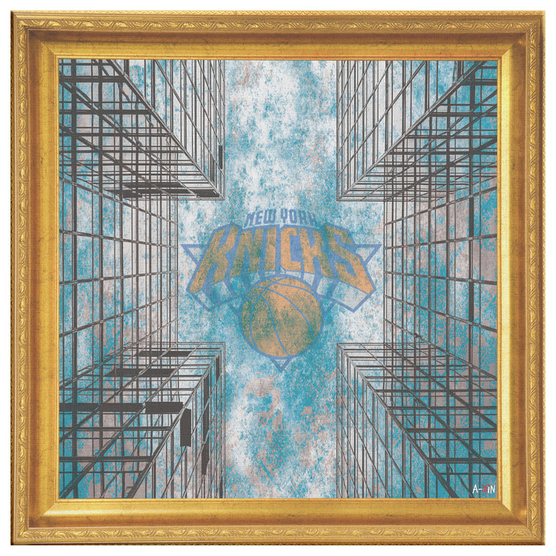 NY Knicks Printed Illusion Frame Gold