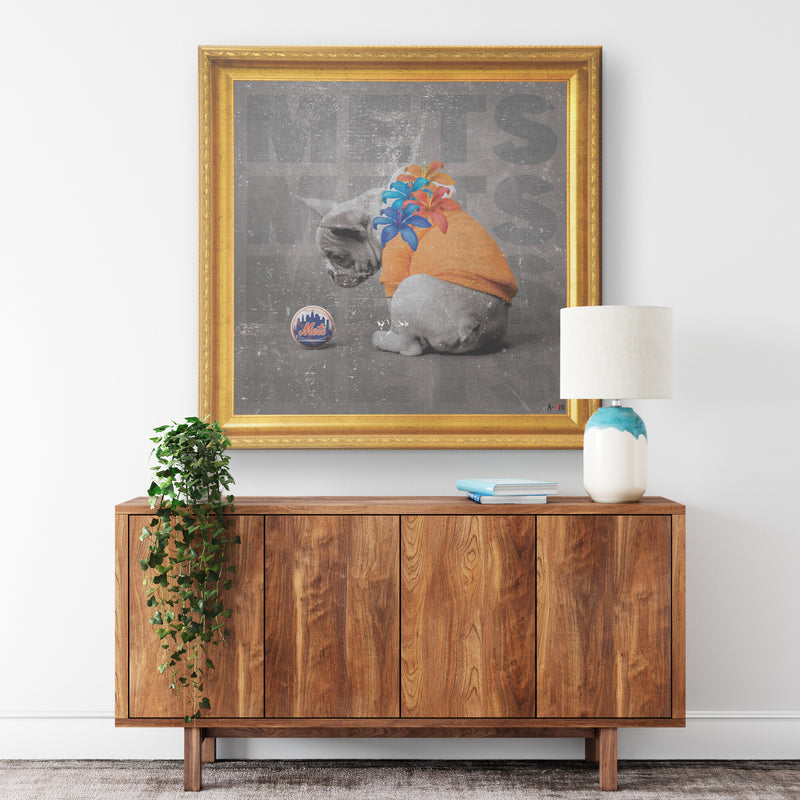 NY Mets Printed Illusion Frame Gold