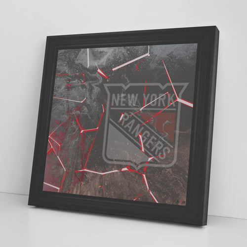 NY Rangers Printed Illusion Frame Black
