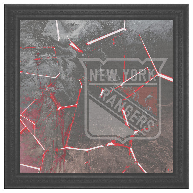 NY Rangers Printed Illusion Frame Black